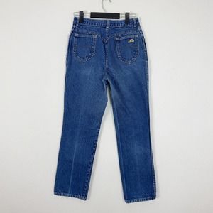 Vintage CHIC High Rise Dark Wash Straight Leg Jeans